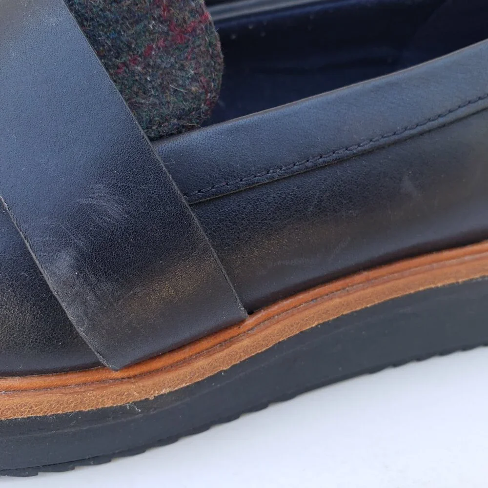 Tartan plaid platform chunky Teadale Elsa loafers - Picture 9 of 14